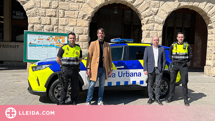 Balaguer presenta el nou vehicle de la Guàrdia Urbana, retolat segons el model visual internacional