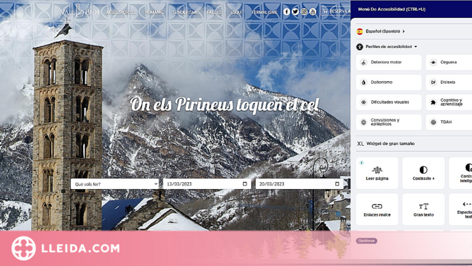 La Vall de Boí millora l'accessibilitat al contingut de la seva pàgina web i a la del Centre Romànic
