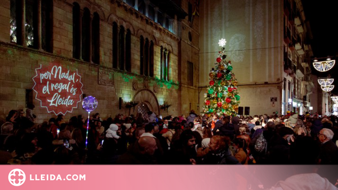Lleida obre les festes amb l’encesa de llums nadalenques