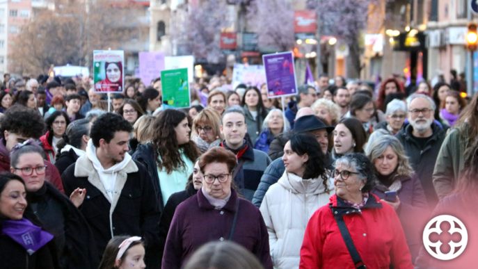 ⏯️ Unes 500 es manifesten a Lleida per una igualtat "efectiva i real" amb motiu del 8M