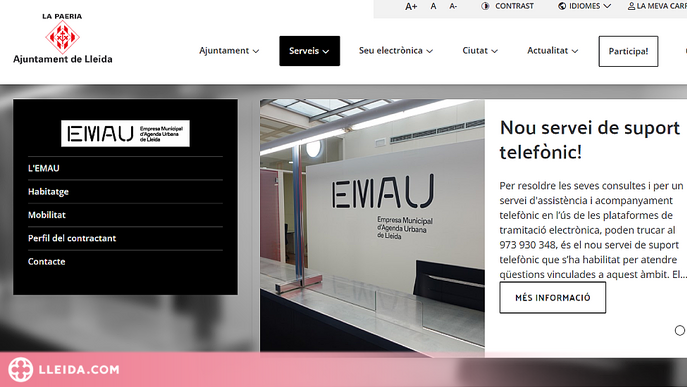 L'EMAU de Lleida renova la seva pàgina web