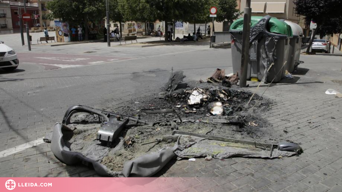 Condemnats dos menors per cremar 33 contenidors a Lleida la nit de Sant Joan de 2019