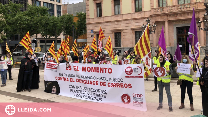 Treballadors de Correus denuncien a Lleida el "desmantellament" de l'empresa pública