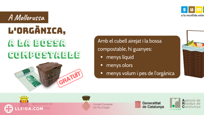 El Pla d'Urgell reparteix cubells i bosses compostables per afavorir la recollida selectiva