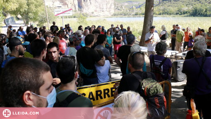 ⏯️ Protestes a Sant Llorenç de Montgai contra les obres a la Paret de l'Os