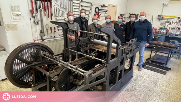 La Diputació de Lleida rehabilita una màquina tipogràfica de 1923