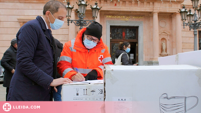 La Subdelegació del Govern a Lleida lliura una nova remesa de 157.500 mascaretes