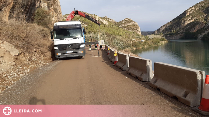 La Diputació de Lleida reconstruirà el mur de Sant Llorenç de Montgai de la carretera entre Balaguer i Camarasa