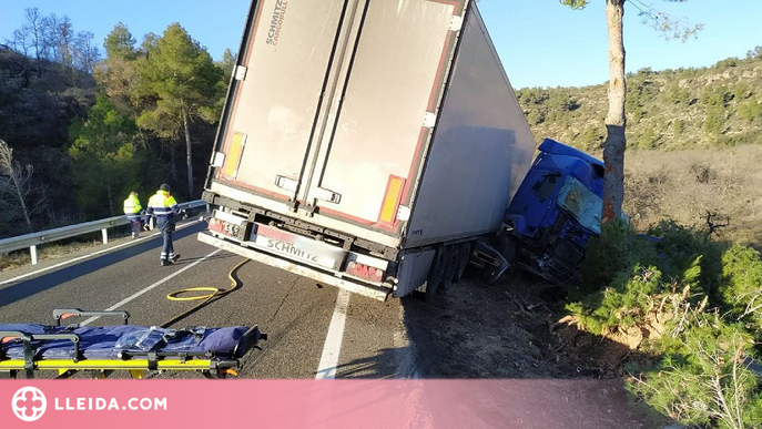 Ferit el conductor d'un camió en un accident al Segrià