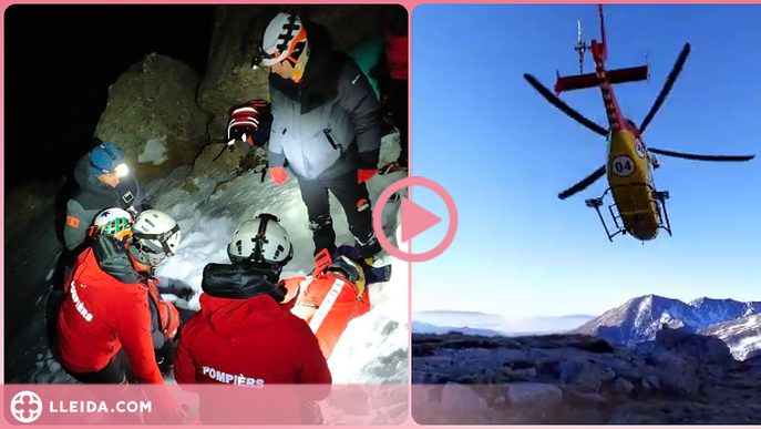 ⏯️ Rescaten dos esquiadors de muntanya ferits al Pallars Jussà