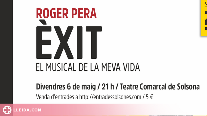 L'actor Roger Pera porta l'espectacle de la seva vida al Teatre Comarcal de Solsona