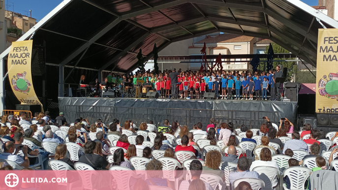 Alumnes de Tàrrega ofereixen una cantata abans de la Festa Major 2022