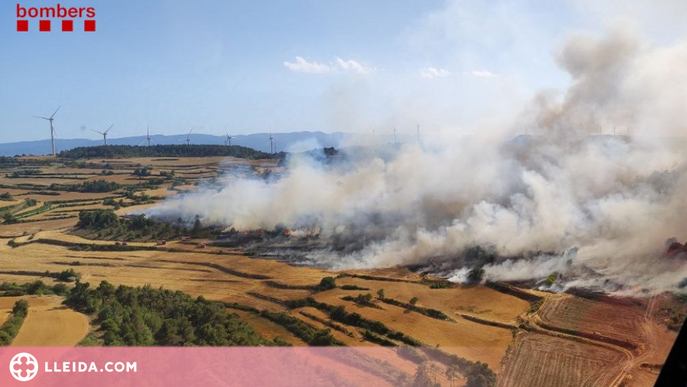 ⏯️ Els Bombers donen per controlat l'incendi de Vallbona de les Monges
