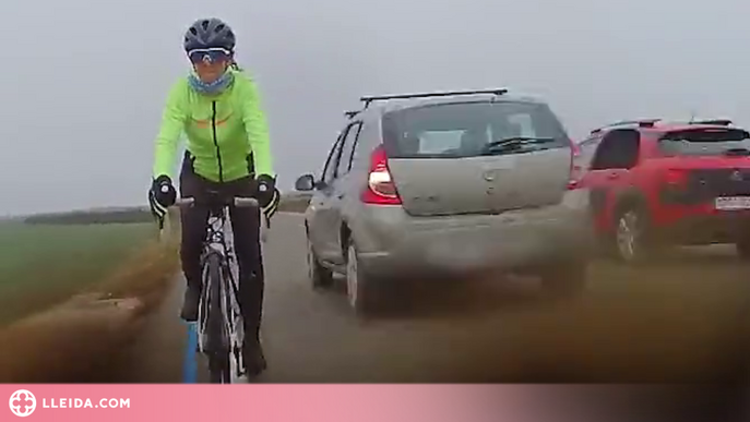 ⏯️ Un conductor temerari posa en perill dos ciclistes a la Noguera