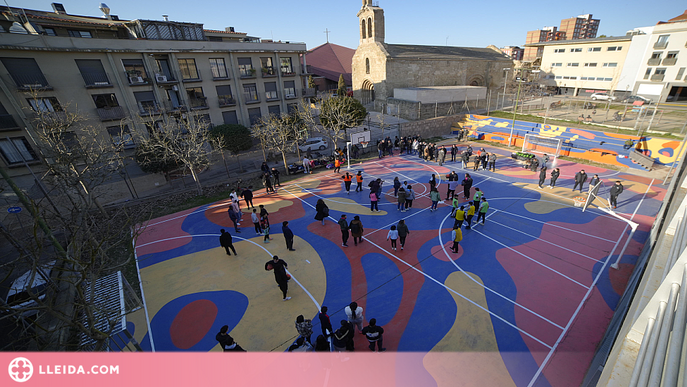 El Centre Històric de Lleida estrena la nova pista poliesportiva de la Panera