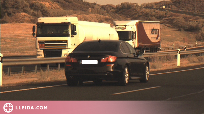 Denunciat penalment un conductor per circular a 220 km/h a Lleida