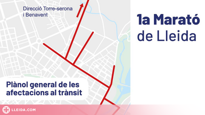 ℹ️ Talls i recomanacions de trànsit per la primera Marató de Lleida
