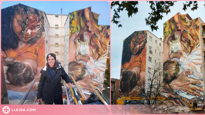 ⏯️ Lily Brick estrena mural a Lleida dedicat a la lactància i el vincle