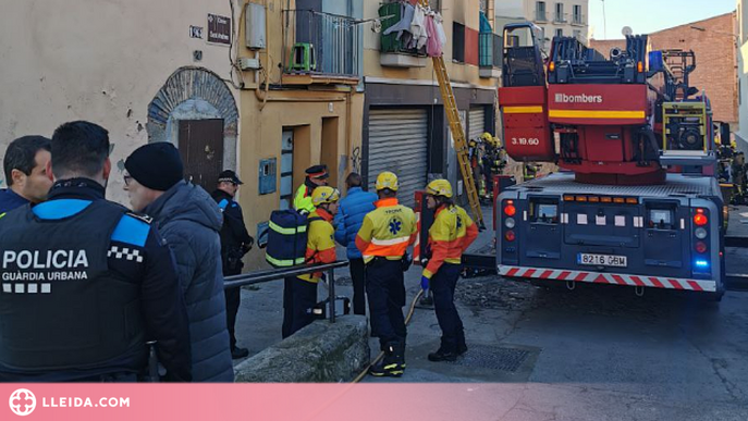 Dos detinguts per l'incendi de dissabte en un bloc de pisos al barri antic de Lleida