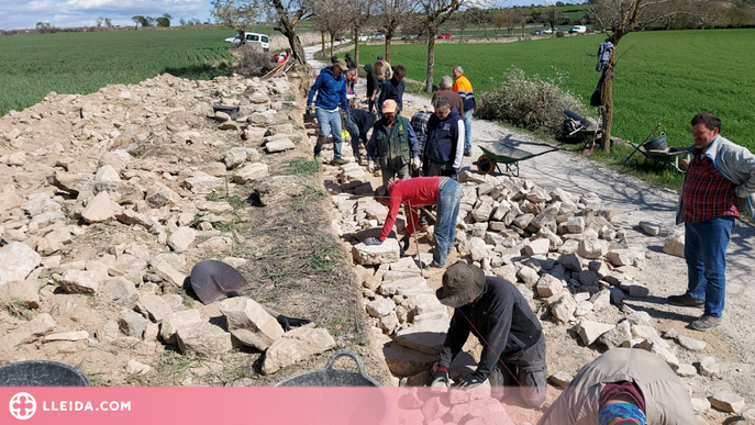 Guissona organitza el primer curs per recuperar els marges de pedra seca