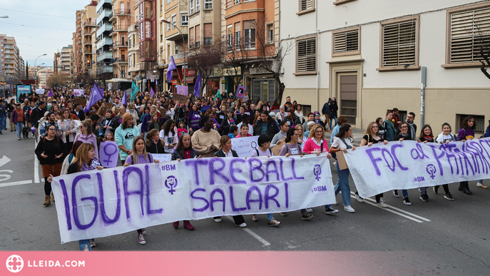 ⏯️ La reivindicació feminista torna als carrers de Lleida pel 8-M