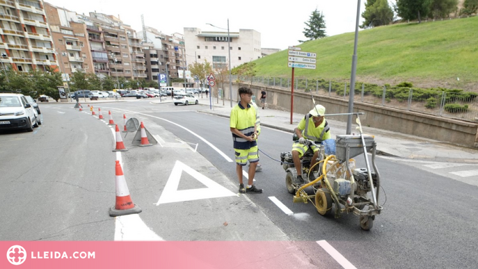 Millores al paviment dels carrers Salmerón, Jeroni Pujades, Bisbe i Tallada de Lleida