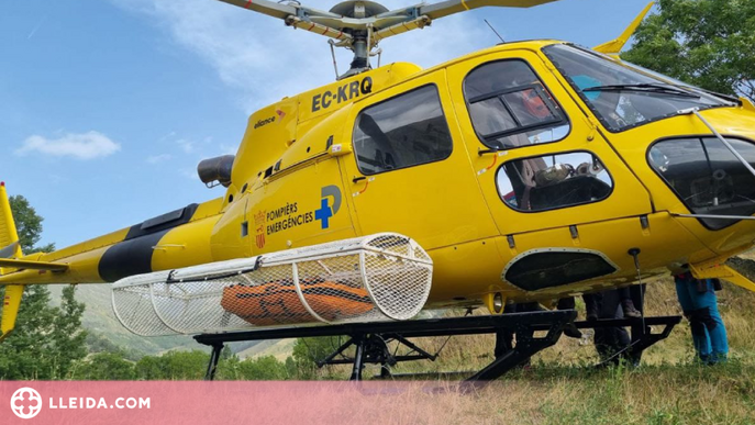 Els Pompièrs d'Aran fan 30 rescats amb l'helicòpter durant l'estiu