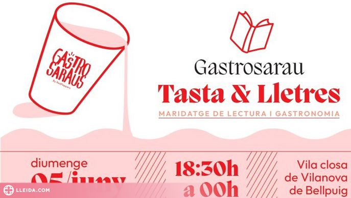 ‘Gastrosarau’, un maridatge de lectura i gastronomia a Vilanova de Bellpuig
