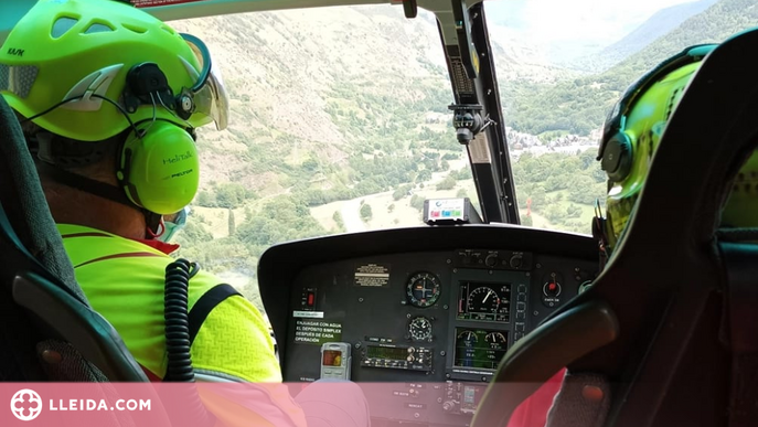 Els Pompièrs d'Aran fan 30 rescats amb l'helicòpter durant l'estiu