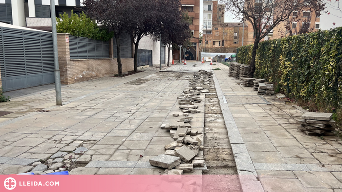 Millores al paviment del carrer Yehudi Menuhin de Lleida