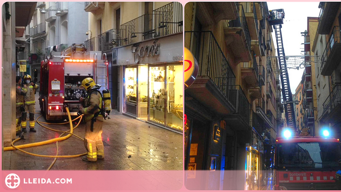 Dos ferits en l'incendi d'un pis a l'Eix Comercial de Lleida
