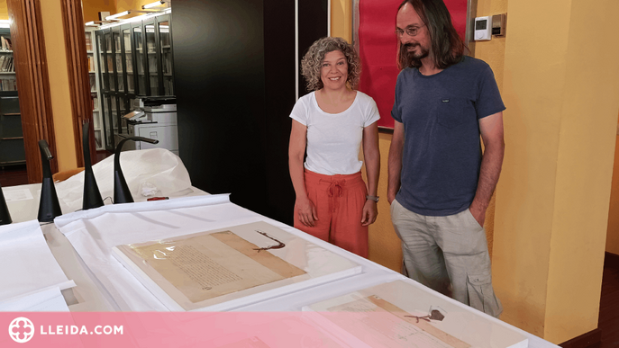 Tàrrega restaura mig centenar de pergamins dels segles XIII i XIV