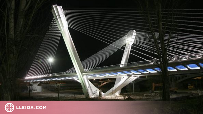 Lleida millora l'enllumenat del pont de Príncep de Viana