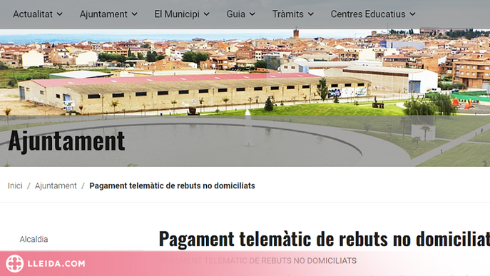 Almacelles ja permet pagar telemàticament els rebuts municipals