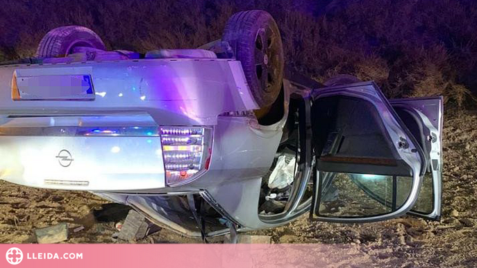 Aparatós accident d'un conductor begut que fugia de la Urbana a Lleida