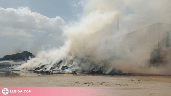 Un incendi crema una pila de farratges a Vallfogona de Balaguer