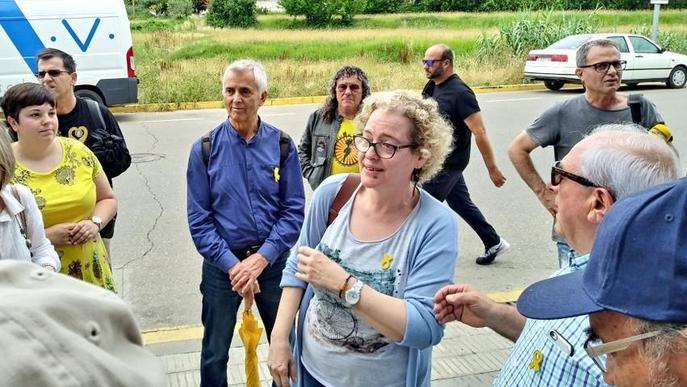 Mostres de suport a la presidenta de l'ANC a Lleida per una agressió després d'un acte per les llibertats