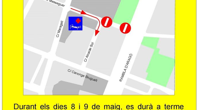 Talls provisionals per les obres a la rambla d'Aragó 