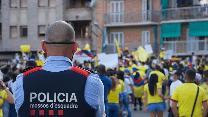 Manifestació a Lleida per donar suport al Paro Nacional de Colòmbia