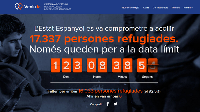 Lleida.com s'uneix a la campanya "Veniu Ja" per reclamar que l'estat aculli refugiats