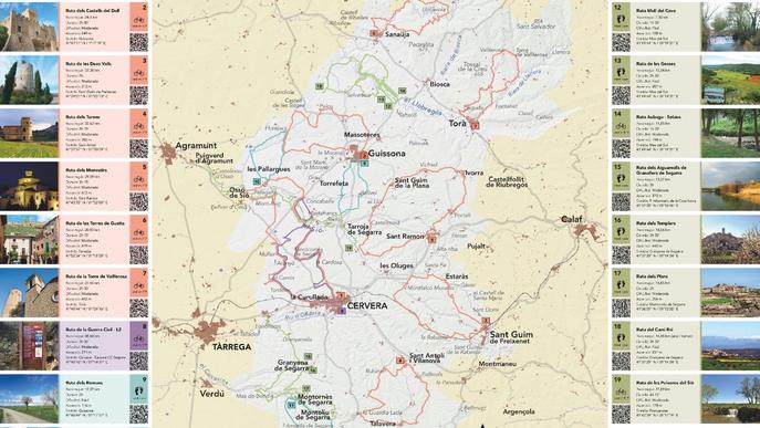 La Segarra edita un nou fulletó de senders i rutes BTT per la comarca