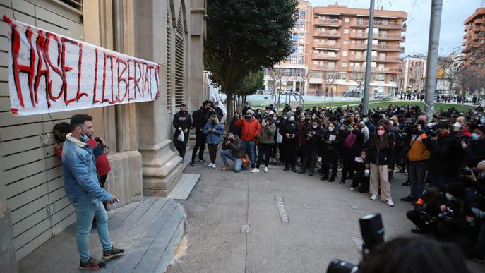 Manifestació suport Pablo Hasél