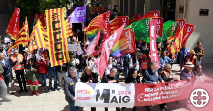 ⏯️ Unes 400 persones surten als carrers de Lleida per reclamar millores en la jornada laboral i els salaris