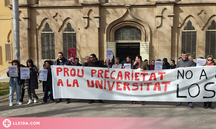 ⏯️ Sindicats, treballadors i alumnes protesten a la UdL contra la nova Llei d'Universitats