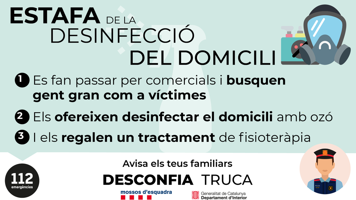 Estafa de la desinfecció del domicili covid-19
