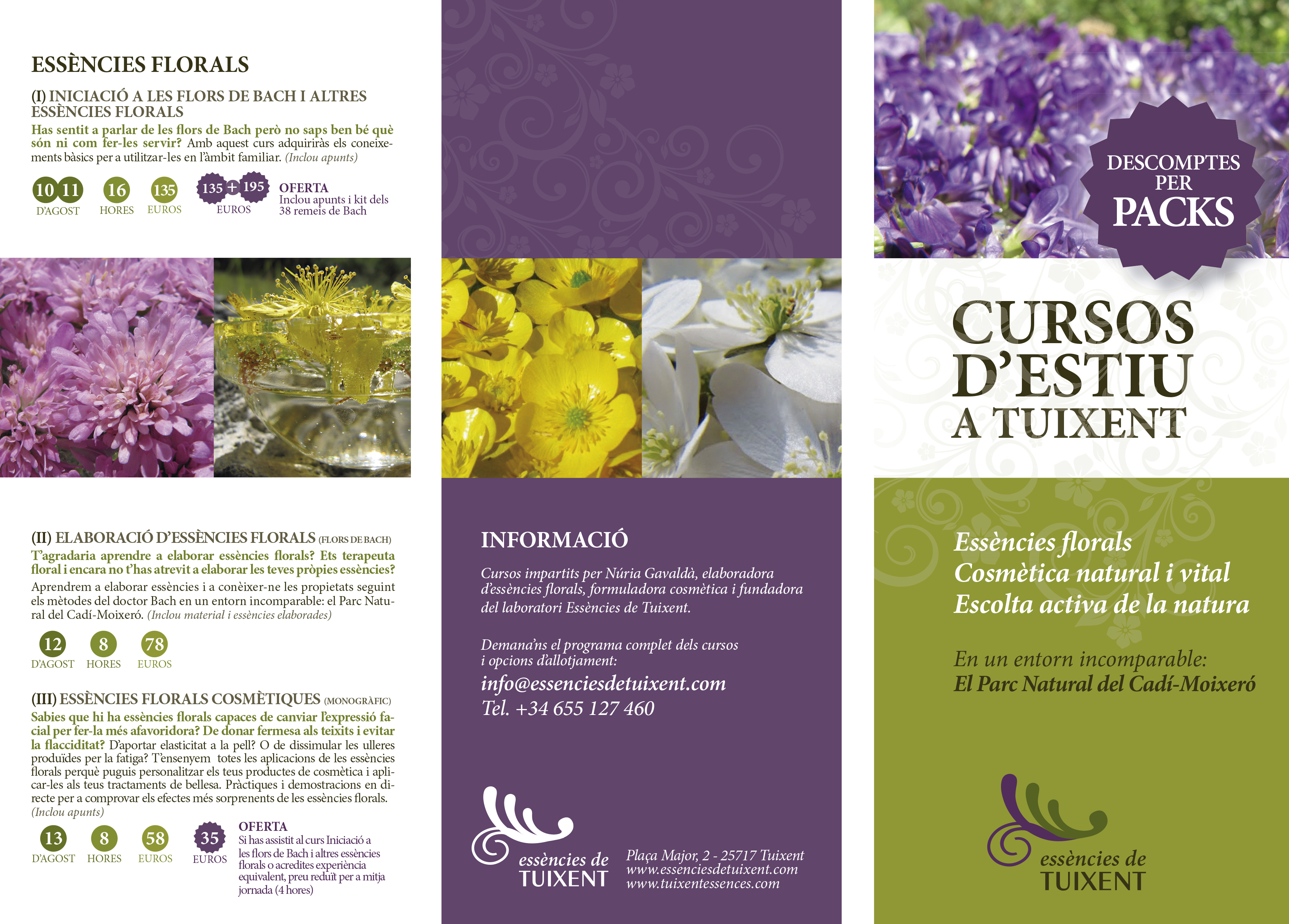 ESSÈNCIES FLORALS. COSMÈTICA NATURAL I VITAL. ESCOLTA ACTIVA DE LA NATURA