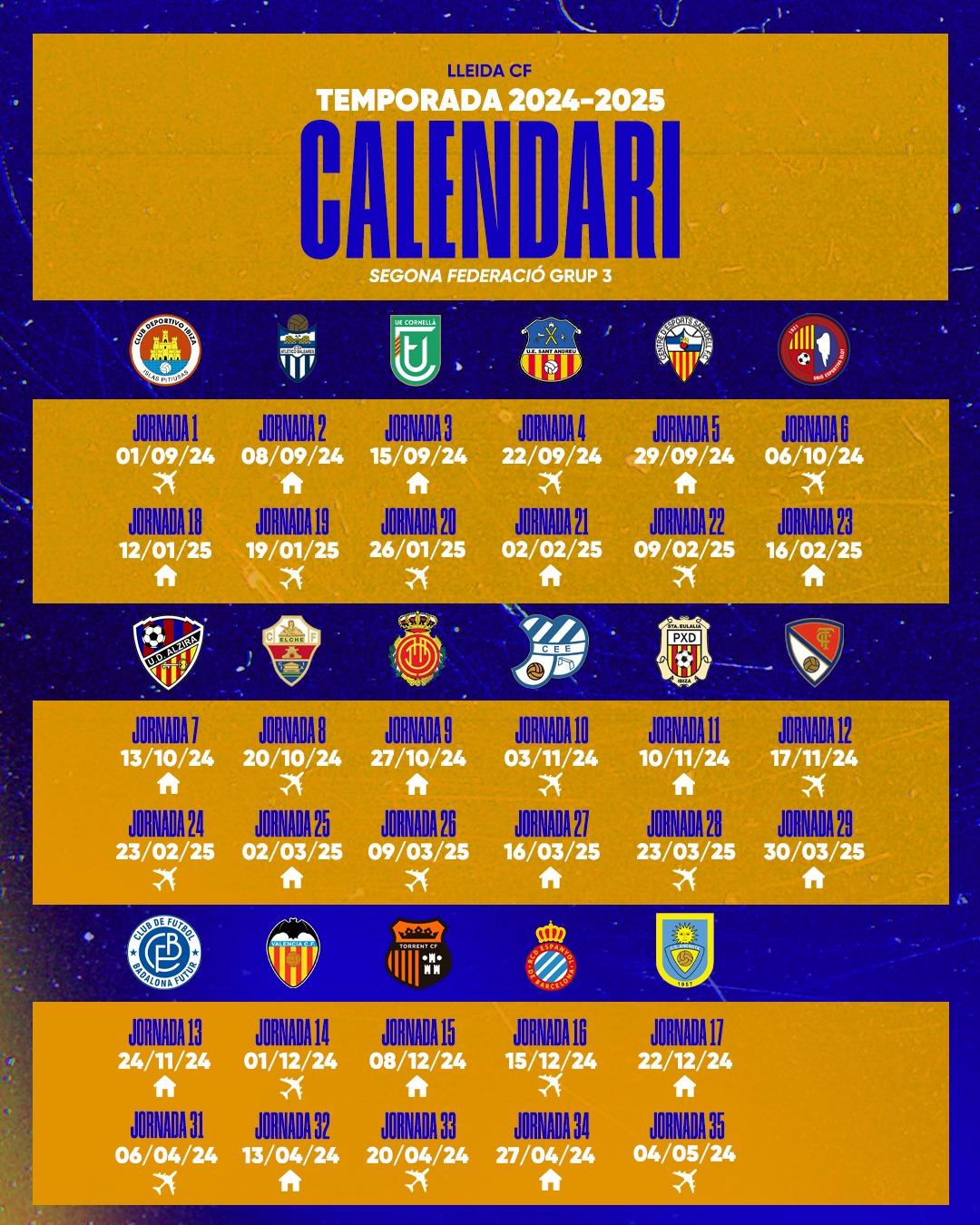 Calendari Lliga