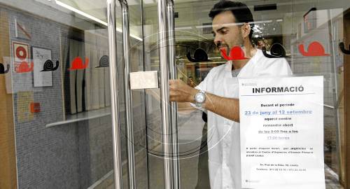 Els CAP tanquen abans fins al dia 12 de setembre