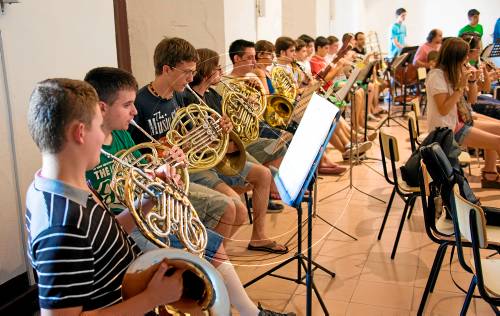 El Curs de Música de Cervera, amb alumnes estrangers de set països