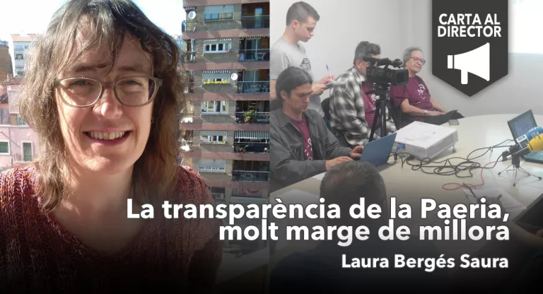 La transparència de la Paeria, molt marge de millora